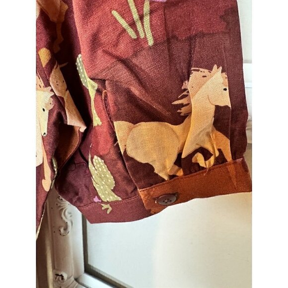 Modcloth Princess Highway Horse Print Midi Dress NEW Western Boho Size 8 - Picture 9 of 13